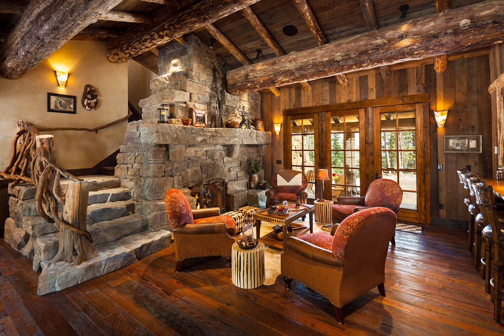 small mountain cabin living room ideas